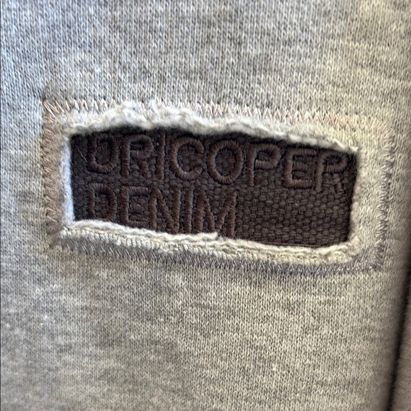 Gray Dricoper Denim Hoodie with Black Logo Accents - Picture 2 of 8
